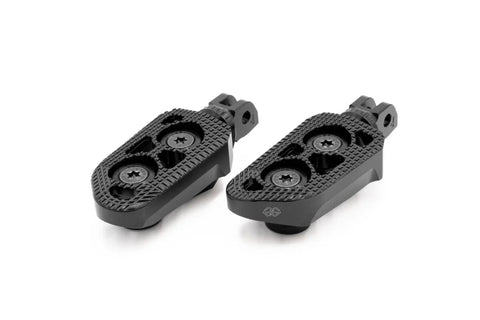 Gilles Tooling Tour-X Touring Motorcycle Rider Footpegs Black (RGK-122-UF37-SET-B)