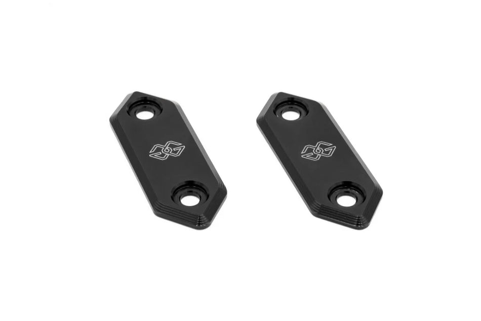 Gilles Tooling Motorcycle Mirror Blanking Cover Kit Black
