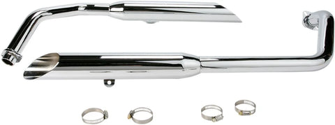 Cobra 2-into-2 Exhaust System Chrome with Slash Cut Tips (1374SC)
