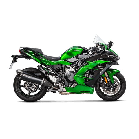 Akrapovic Slip-on Line Muffler Black Titanium Carbon End Cap Kawasaki (S-K10SO21-HRAABL)
