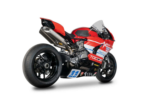 Spark Racing Rectangular Underseat Full Exhaust System Titanium