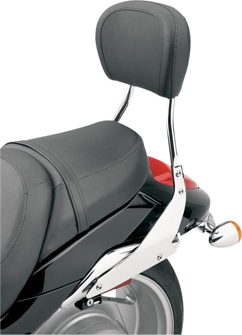 Cobra Short Round Sissy Bar Chrome with Pad (02-8750)