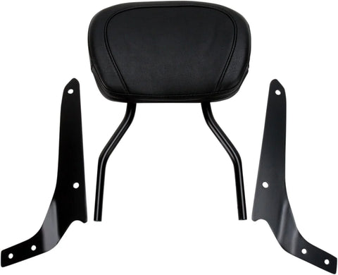 Cobra Short Round Sissy Bar Black with Pad