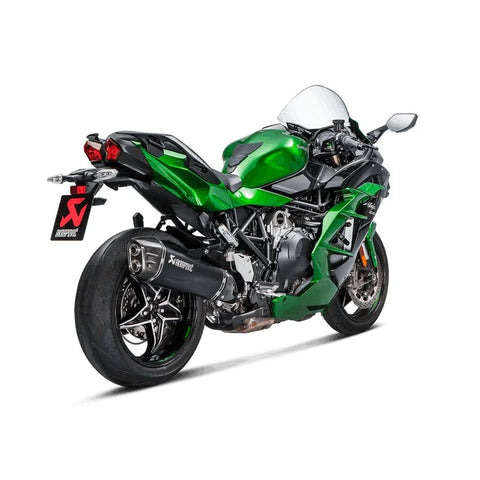 Akrapovic Slip-on Line Muffler Black Titanium Carbon End Cap Kawasaki (S-K10SO21-HRAABL)