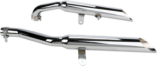 Cobra Slip-on Muffler Chrome with Slash Cut Tip (2165SC)