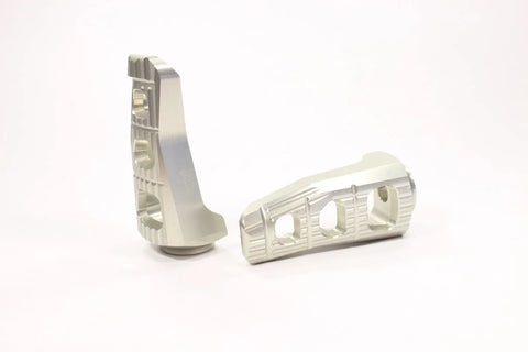 Gilles Tooling Touring Motorcycle Rider/Pillion Footpegs Silver (RGK-580-UF20-SET-S)