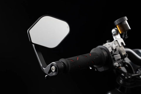Gilles Tooling STRATOS Motorcycle Bar End Mirror M12 Matt Black
