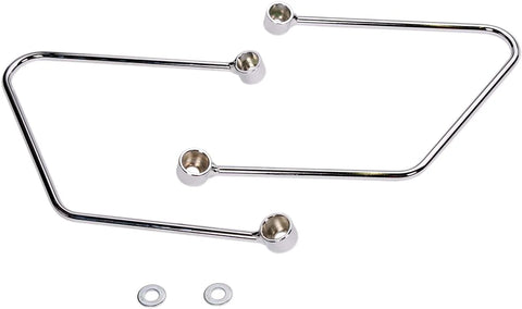 Cobra Saddlebag Support Brackets Chrome (02-6115)
