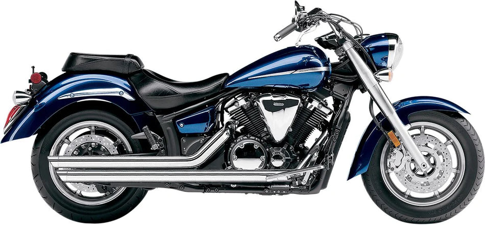 Cobra Hot Rod Speedster Slash Down Exhaust System Chrome with O2 Sensor Bungs