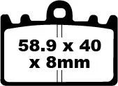 EBC Sintered Metal Front Brake Pads Kawasaki ZXR 400, Suzuki RGV 250 / RGV 250 SP FA180HH
