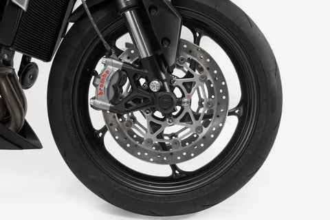 SW-Motech Front Axle Slider Set Black BMW F800R, R1200, R1250, Rninet, S1000XR