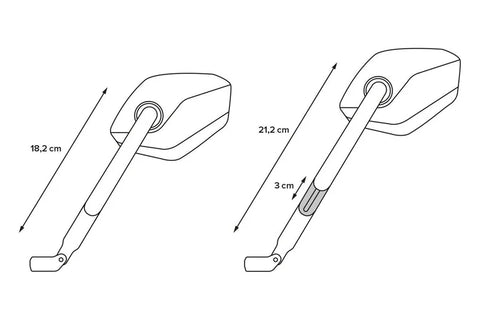 SW-Motech Mirror Set Sport — Ducati (MIR.00.850.11301)