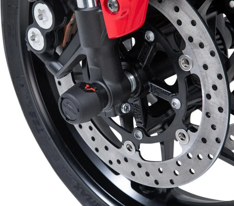 SW-Motech Front Axle Slider Set Black Yamaha Tracer 9
