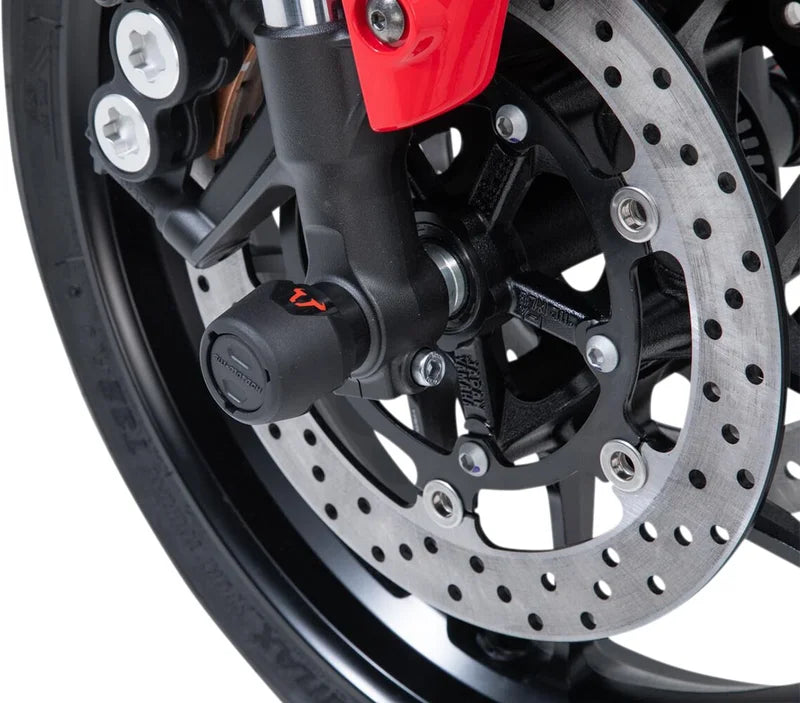 SW-Motech Front Axle Slider Set Black Yamaha Tracer 9