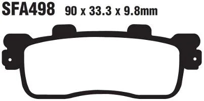 EBC Organic Rear Brake Pads SFA498