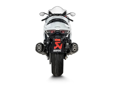 Akrapovic Slip-on Line Dual Muffler Black Titanium Carbon End Cap