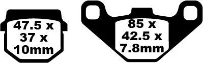 EBC Organic Front Brake Pads SFA083/2
