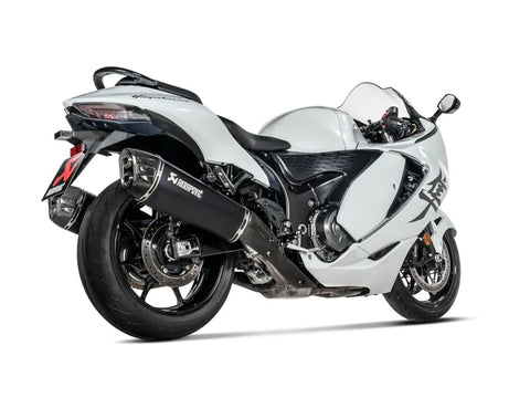 Akrapovic Slip-on Line Dual Muffler Black Titanium Carbon End Cap