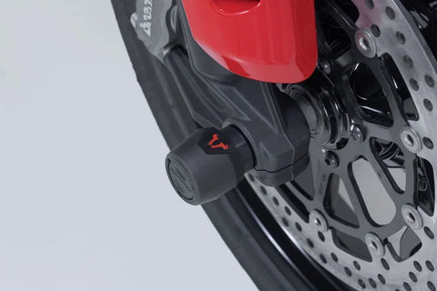 SW-Motech Front Axle Slider Set — Ducati Multistrada V2