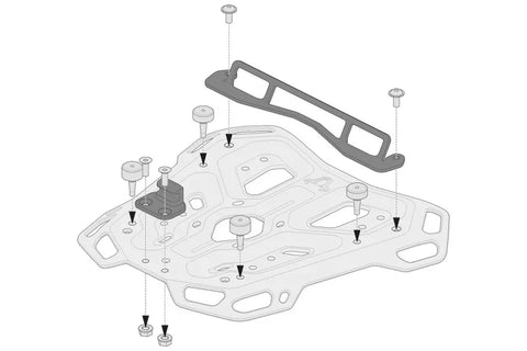SW-Motech Adapter Kit Adventure-rack Black For Shad