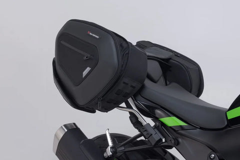 SW-Motech PRO Blaze H Saddlebag Set with Edge Protection & Heat Guard — Kawasaki 40th Annivers…