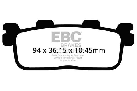 EBC Sintered Metal Rear Brake Pads SFA607HH