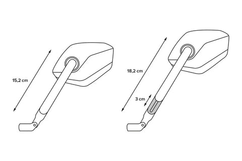 SW-Motech Bar End Mirror Sport — Harley-Davidson (MIR.18.850.10000)
