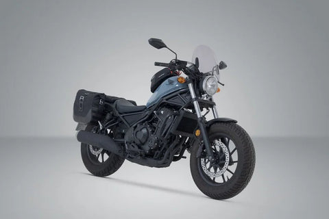 SW-Motech Legend Gear LC2 Side Bag System Brown Edition — Honda Rebel