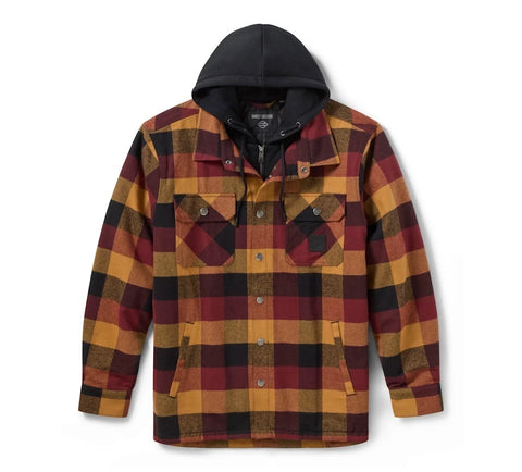 96559-26VM Harley-Davidson Shirt Jacket-woven,brown/black