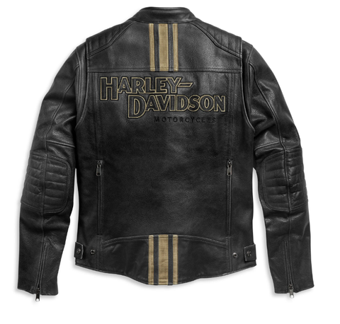 Genuine Harley-Davidson® Men's H-D™ Triple Vent Passing Link Ii Leather Jacket 98005-21EM