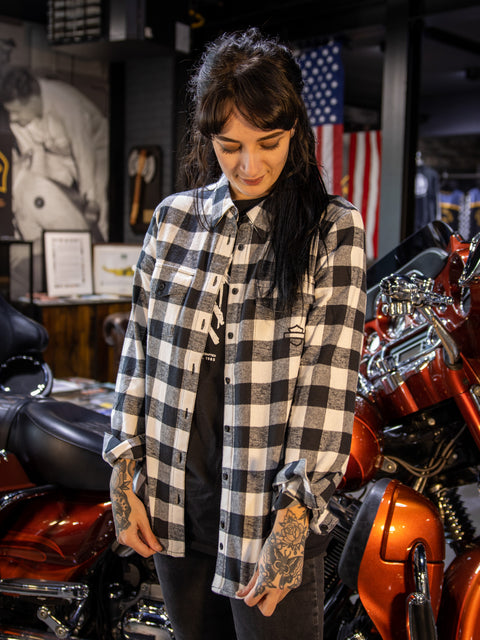 Harley-Davidson® Women's Retro Buffalo Plaid Shirt 96277-23VW