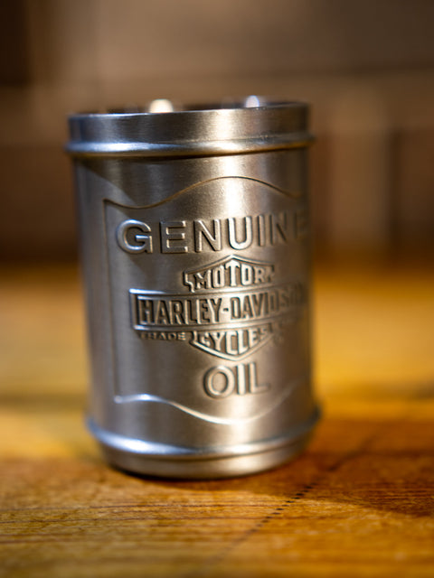 Harley-Davidson® Custom Tooled Pewter Oil Can Shot Glass Set . HDL-18805