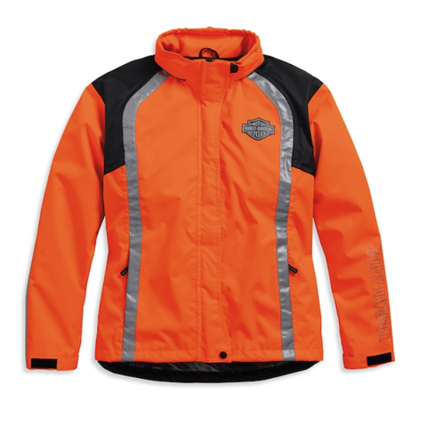 Harley-Davidson® Women's Hi-Visibility Reflective Rain Jacket  98163-18EW