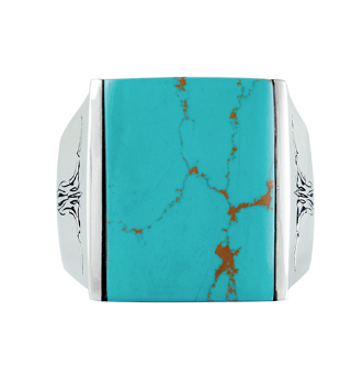 'Adrenaline' SoulFetish Designer Silver Turquoise Ring Harley Davidson Direct