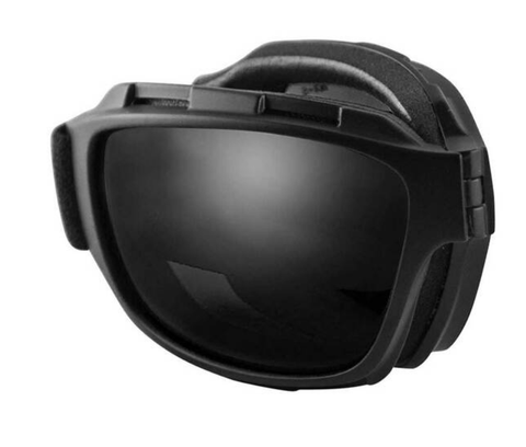 Harley-Davidson® Men's Bend Gray Lens Goggles, Collapsible Black Frames