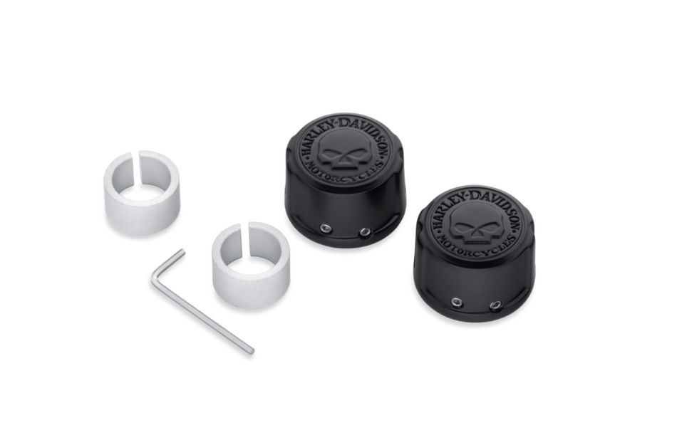 Harley Davidson Willie G Skull Front Axle Nut Covers - 43000096 Harley-Davidson® Direct